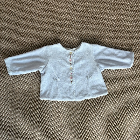 Little Me lavender velour embroidered jacket 9 mos - Picture 2 of 10